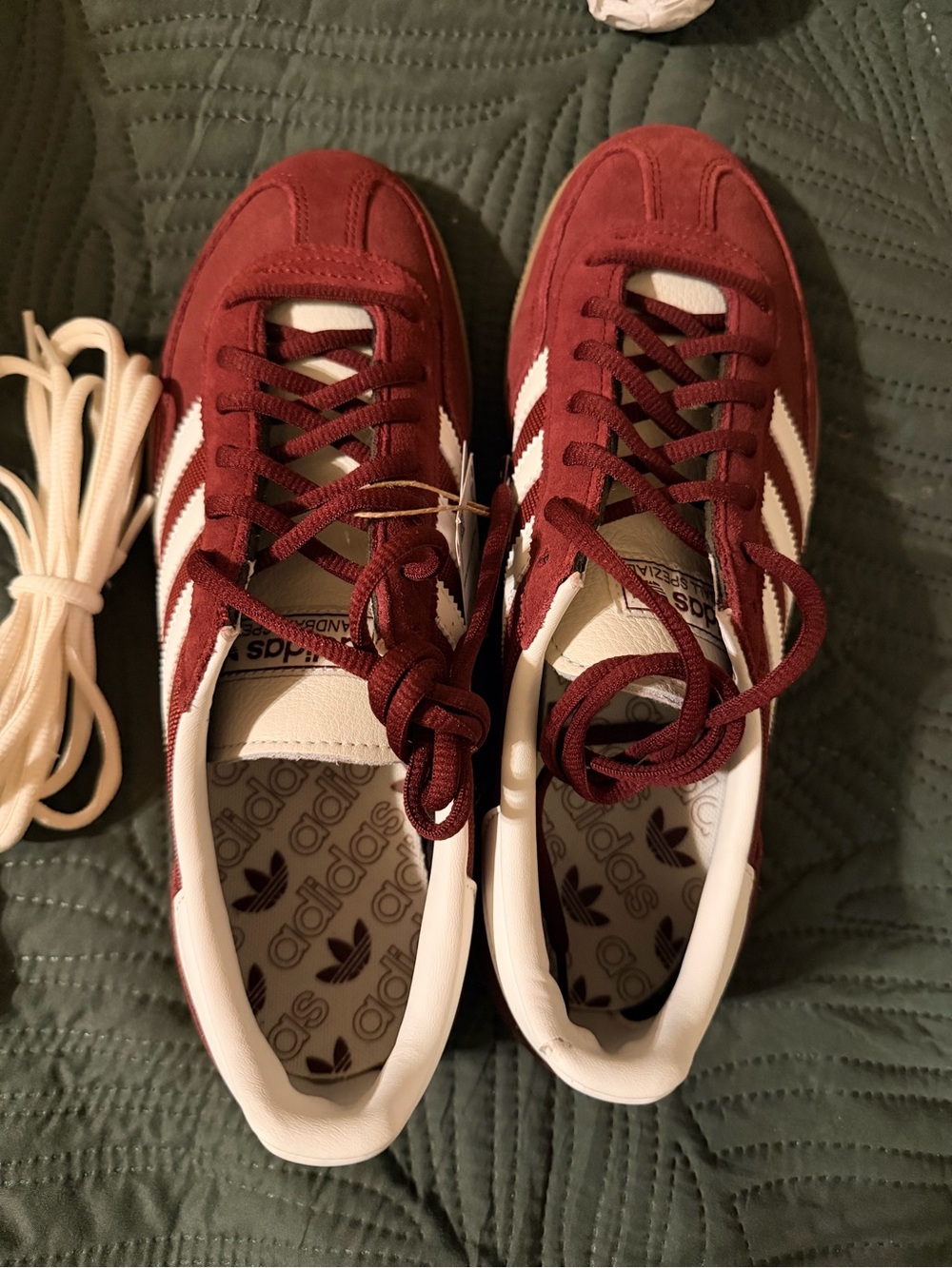 adidas Handball Spezial Sneakers in Burgundy and White